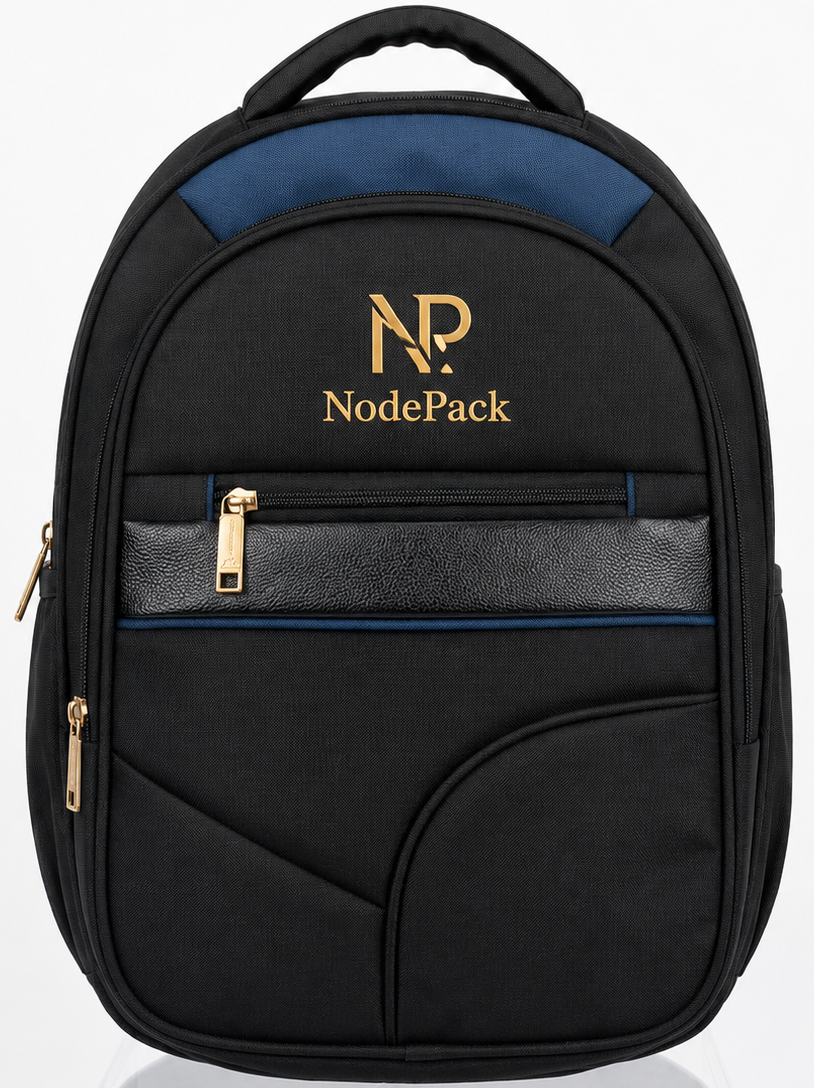 Signature 16" Professional Tech Backpack – Matte Black & Midnight Accents